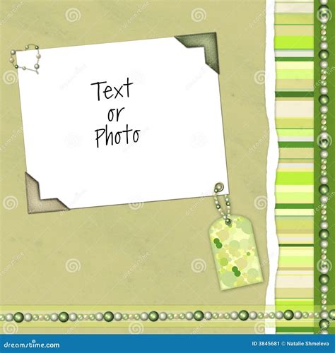 green scrapbook layout royalty  stock photography cartoondealer
