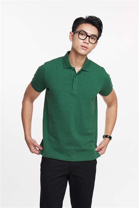 O Premium Polo Melange Nam Cotton Mercerized Ninomaxx