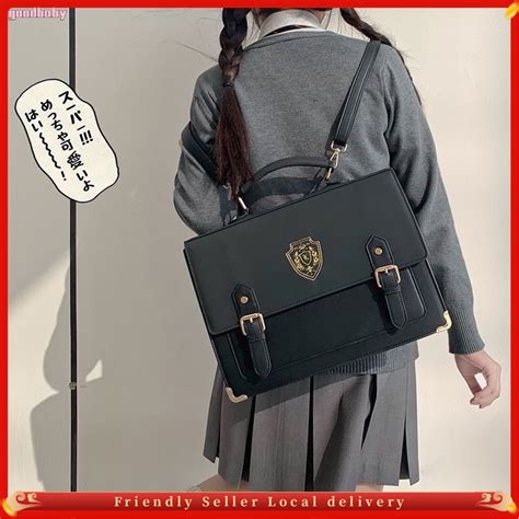 Japanese School Bag Pu Leather For Women Backpack Student School Bag Jk