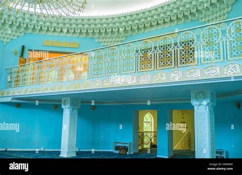 The Balcony Of The Al Salam Mosque With Beautiful Metal Railings Stock