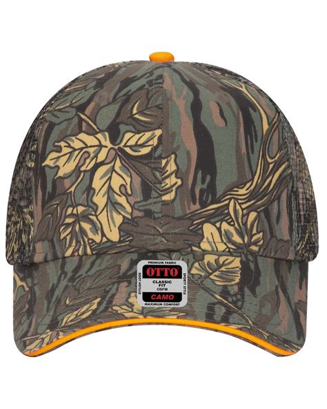 OTTO 106 752 Otto Cap Camouflage 6 Panel Low Profile Mesh Back Trucker