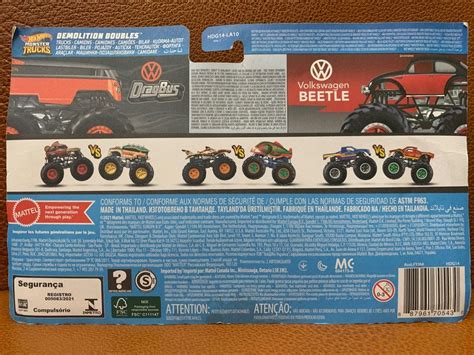 BNIB Hot Wheels Monster Trucks Volkswagen DragBus Vs Beetle Hobbies