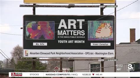 Omaha elementary school students have art showcased on billboards