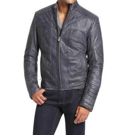 New Men S Slim Fit Moto Lovers Genuine Lambskin Leather Motorcycle