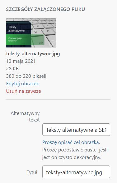 Teksty Alternatywne A Seo Stw Rz Tekst Alt I Daj Si Zauwa Y