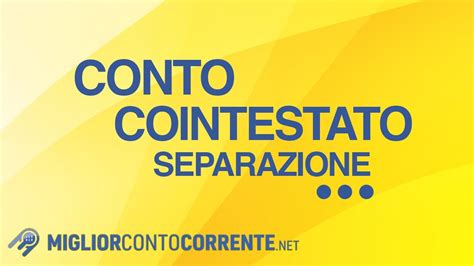 Conto Corrente Cointestato Cosa Fare In Caso Di Separazione YouTube