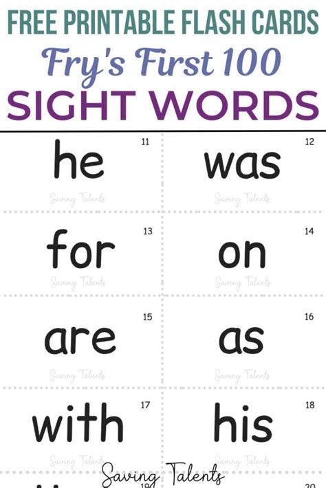 Frys First Sight Words Free Printable Flashcards B T Ch Xanh