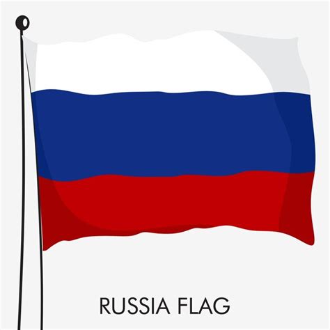 Premium Vector A Flag Of Russia Vector Vector Illustration Template