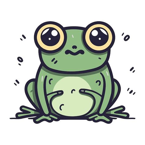 Illustration Vectorielle De Bande Dessinée De Grenouille Grenouille