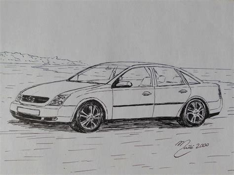 Opel Vectra 2003 Dessin De Joan Mañé Dessin Dessins à Lencre Espagne