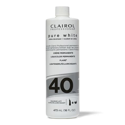 Clairol Professional 40 Volume Pure White Creme Developer Developer Sally Beauty