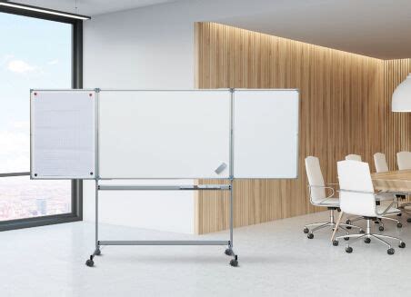 Tableau velleda Blanc Magnétique Mobile Surface d écriture 6 m2