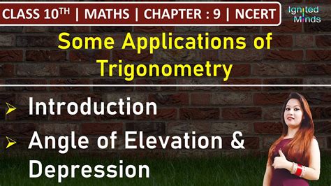 Class 10th Maths Chapter 9 Introduction Angle Of Elevation