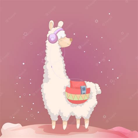 Premium Vector Cute Cartoon Llama Design