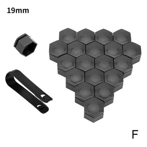 Mm Gray Pcs Black Car Wheel Nut Lug Dust Cover Cap Protector Bolt