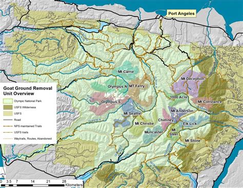 Topographic Map Of Olympic National Park United States Map