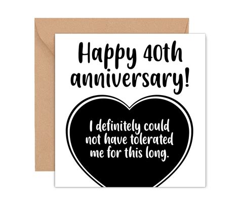 Funny Th Anniversary Card Funny Year Anniversary Card Etsy