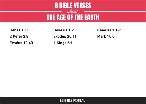 8 Bible Verses About The Age Of The Earth