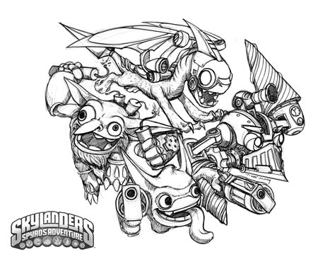 Skylanders Giants Coloring Pages Hot Head