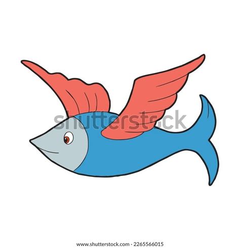 Flying Fish Cartoon Vector Image Stock Illustration 2265566015 ...