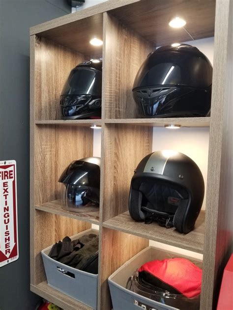 Motorcycle Helmet And Gear Storage Cabinet