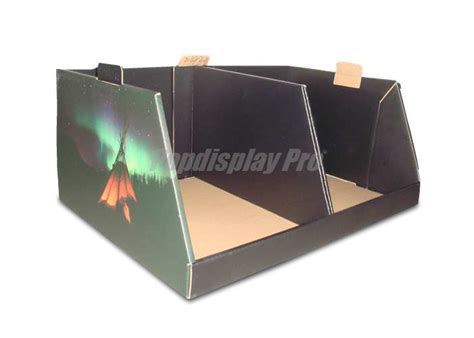 Stylish Rigid Cardboard Counter Display Stands Black Cardboard Table