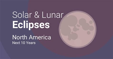 Solar And Lunar Eclipses In North America Next 10 Years