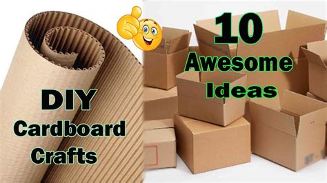 DIY 10 Awesome Cardboard Crafts Ideas Best Out Of Waste YouTube