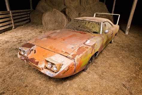 Barn Find Daytona Sells For Owner Preserving As Is Hot Rod