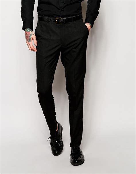 Asos Slim Fit Suit Pants In Black Pindot Black Fashion Shop Slim