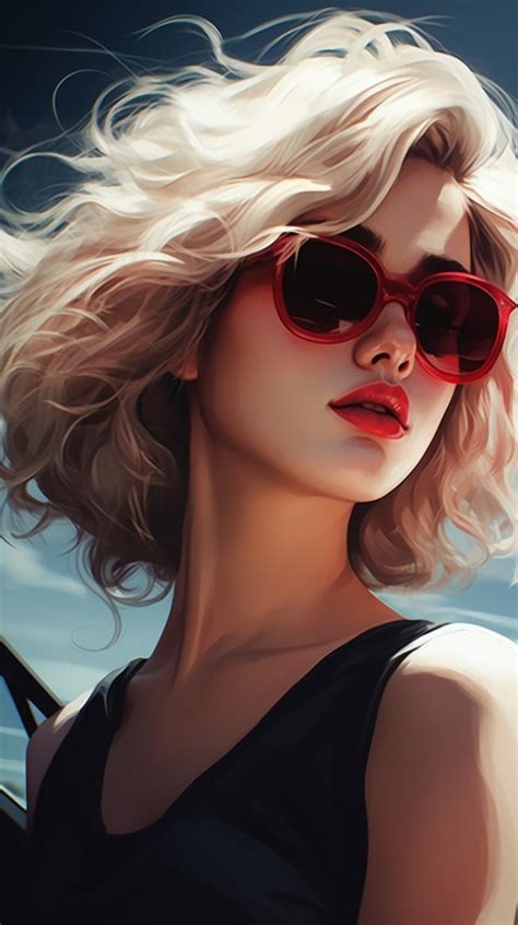 Cute Anime Girl Wearing Sunglasses Aesthetic 63 Wallpaper Images And Photos