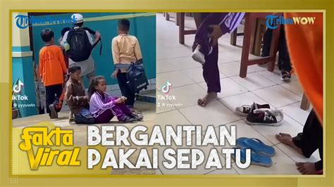 Fakta Viral Kakak Beradik Di Baubau Bergantian Pakai Sepatu Untuk