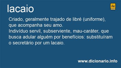 O Que Significa Lacaios