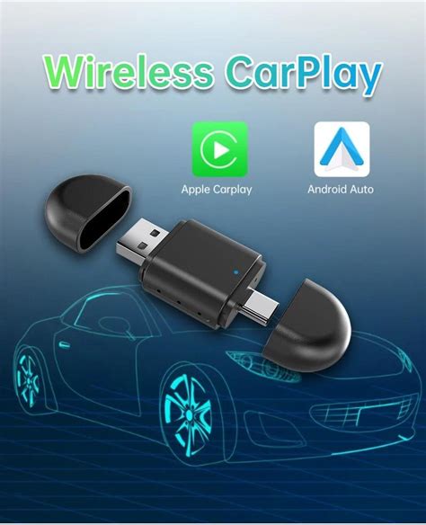 Carplay Sem Fio Em Android Auto Apple Adaptador Mini Ai Box Plug