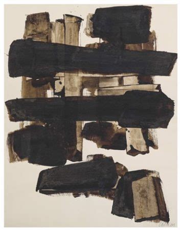 Soulages Brou De Noix 65 X 50 Cm 1958 Christies Barnie S Art Invest