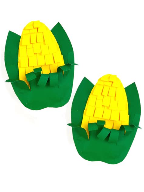 Paper Loop Corn Cob Craft - Our Kid Things