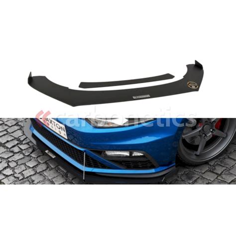 Front Racing Splitter Vw Polo Mk5 Gti Facelift With Wings 2015 2017