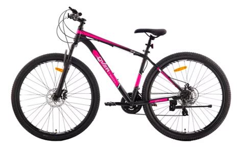 Bicicleta Mtb Overtech R Acero V Freno A Disco Pp Color Negro Rosa