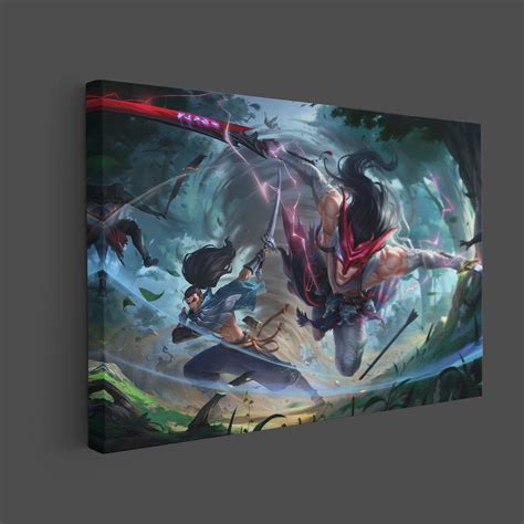 Yone and Yasuo Canvas Poster, League of Legends Poster, Yone and Yasuo ...