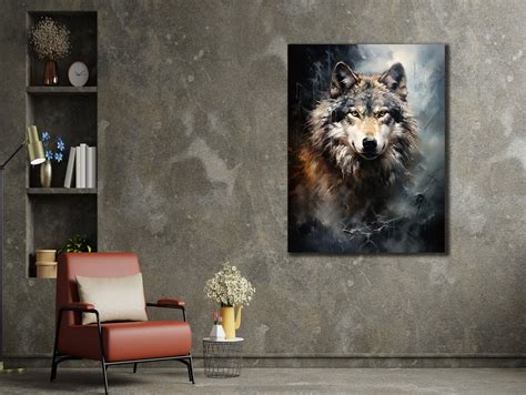 Wolf Canvas Wall Art, Animals Wall Decor, Dining Room Decor, Print ...