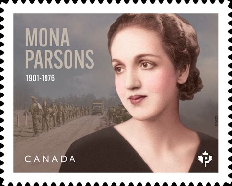 MONA PARSONS WWII HERO Single Stamp Square Cut From Booklet Canada