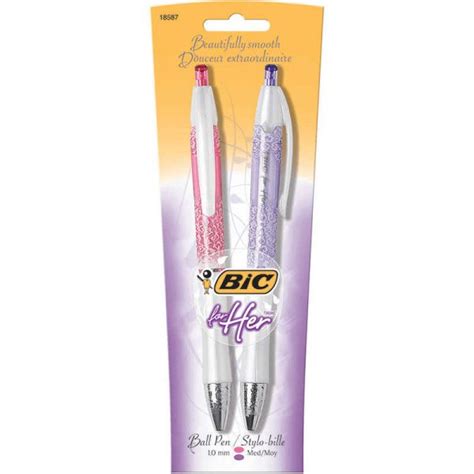 BIC USA INC BIC PEN FOR HER ASSORTED 2 PACK BICFHPAP21 - TeachersParadise