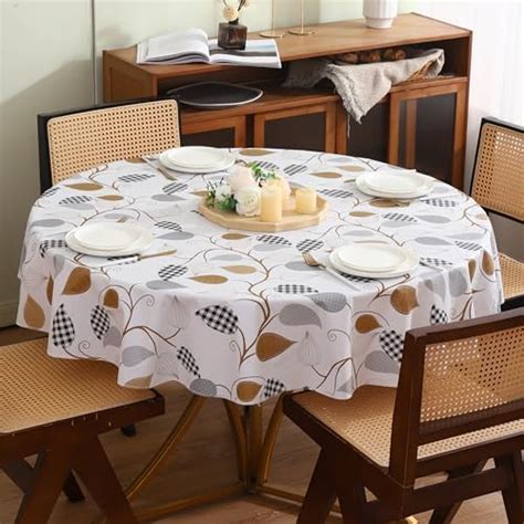 Amazon Home Bargains Plus Inch Round Vinyl Tablecloth With