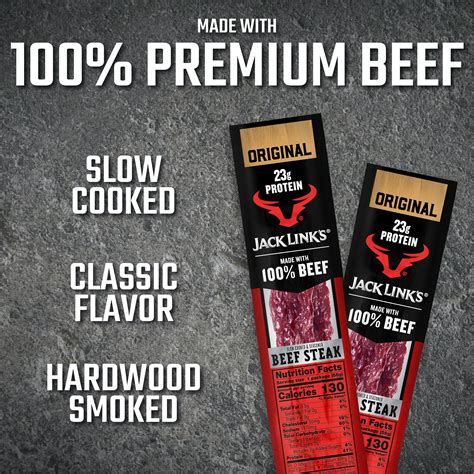 Buy Jack Link’s Premium Cuts Beef Steak, Original, Great Protein Snack