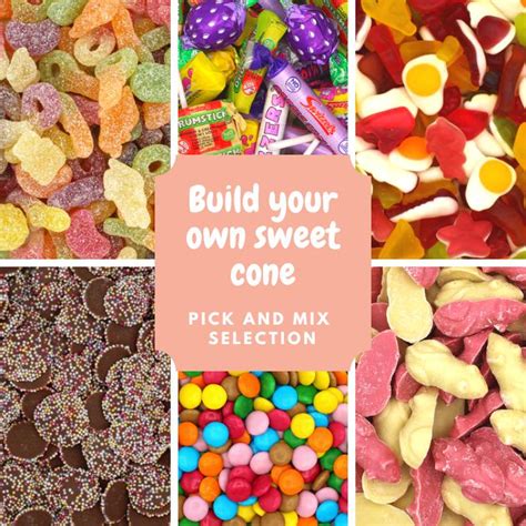 Pick And Mix 3kg Sweet Cone Set 20 Cones Giant Bradleys Online Sweet Shop