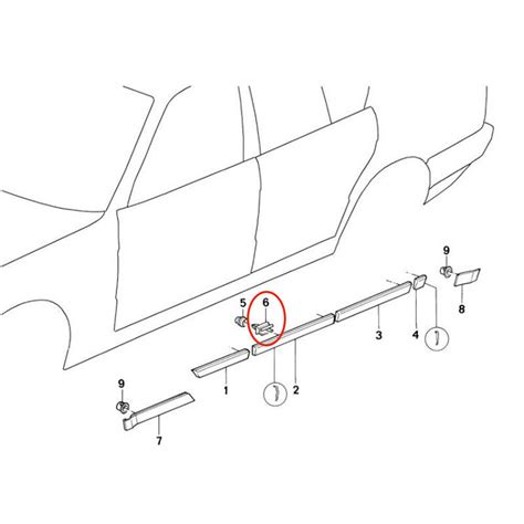 10 x YOU S Zierleisten Seitenleiste Befestigung Clips für BMW 5er E34