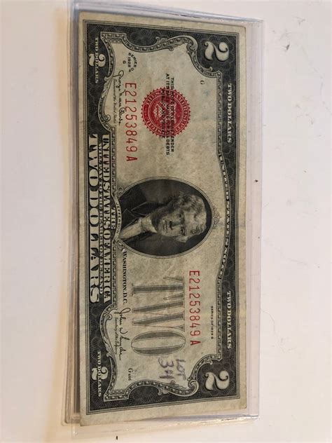 1928 G Series RED SEAL 2 Dollar Bill XF High Grade Note