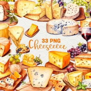 Cheese Board Clipart, 33 PNG Food Clip Art, Cheese Illustrations ...