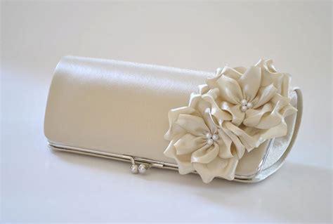 Champagne Clutch Bridal Clutch Bridesmaid Clutch By Vanijja