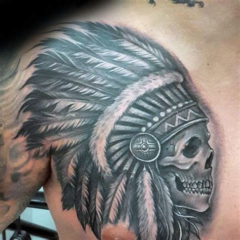 80 Indian Skull Tattoo Designs For Men Cool Ink Ideas